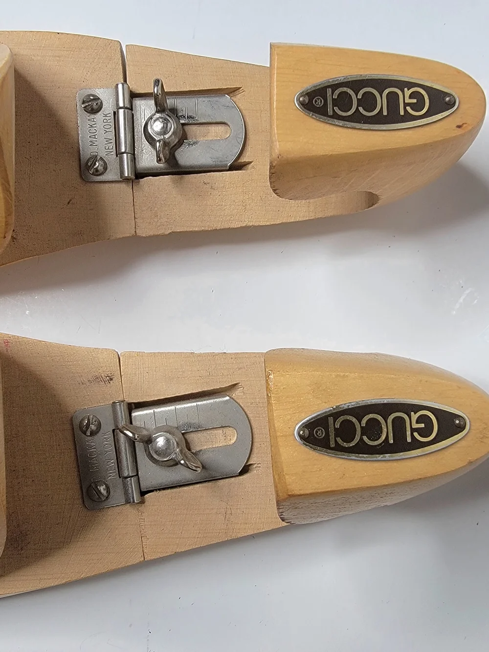 Gucci Vintage D. Mackay. New York Adjustable Wooden Shoe Tree Stretchers